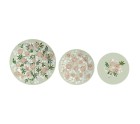 Plato Llano DKD Home Decor Porcelana Tradicional 27 x 27 x 3 cm 18 Piezas