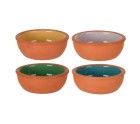 Set of bowls Excellent Houseware Baked clay Aperitif Terracotta 4 Pieces 150 ml Ø 10,4 x 4,2 cm