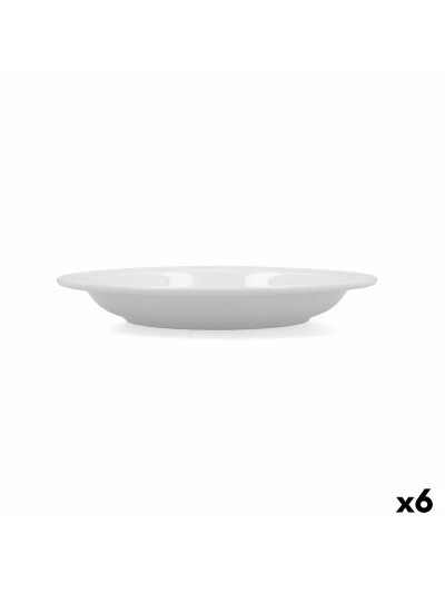 Plato Hondo Bidasoa Glacial Cerámica Blanco (23 cm) (Pack 6x)