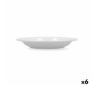 Deep Plate Bidasoa Glacial Ceramic White (23 cm) (Pack 6x)