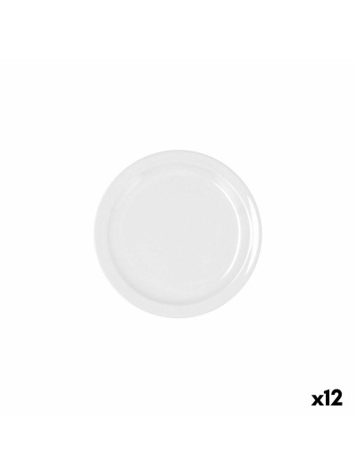 Plate Bidasoa Glacial Bread Ceramic White (16 cm) (Pack 12x)