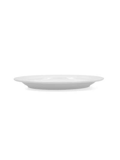 Flat plate Bidasoa Glacial Ceramic White (24 cm) (Pack 6x)