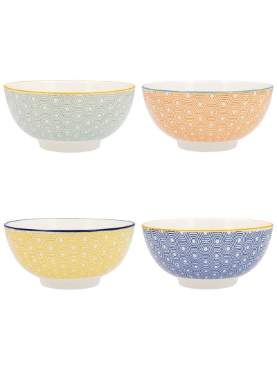 Bol Quid Pippa Cerámica Multicolor (20 cm) (Pack 4x)