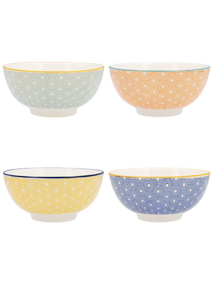 Bol Quid Pippa Cerámica Multicolor (20 cm) (Pack 4x)