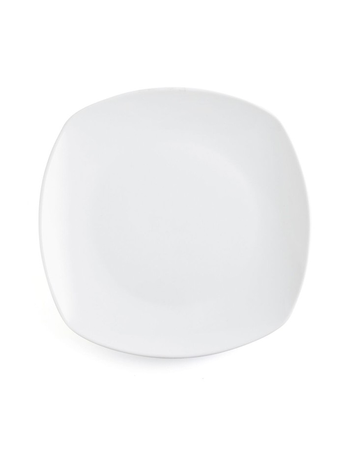 Flat Plate Quid Novo Vinci White Ceramic Ø 26,6 cm 26,6 cm (6 Units) (Pack 6x)