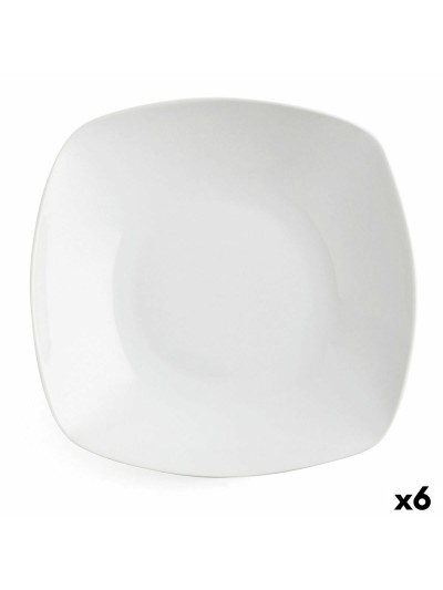 Plato Hondo Quid Novo Vinci Cerámica Blanco (20,5 cm) (Pack 6x)