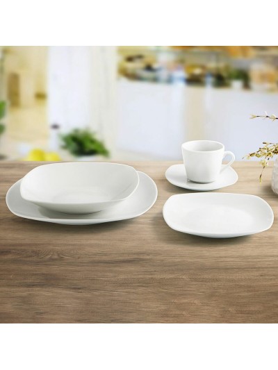 Plato Hondo Quid Novo Vinci Cerámica Blanco (20,5 cm) (Pack 6x)