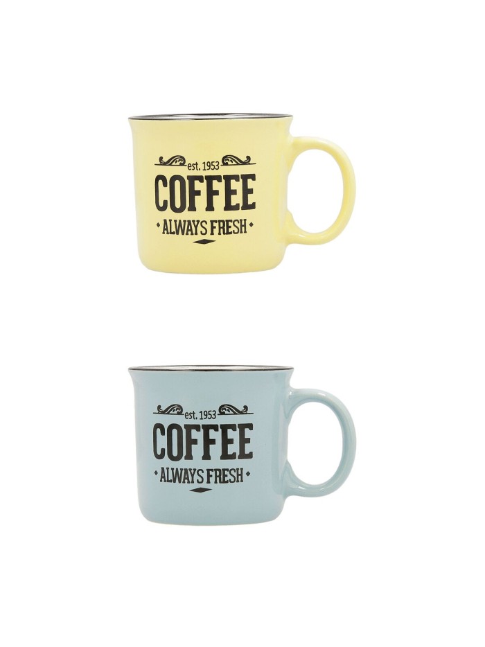 Taza Quid Frappe Fresh Cerámica Multicolor (12 cl) (Pack 12x)