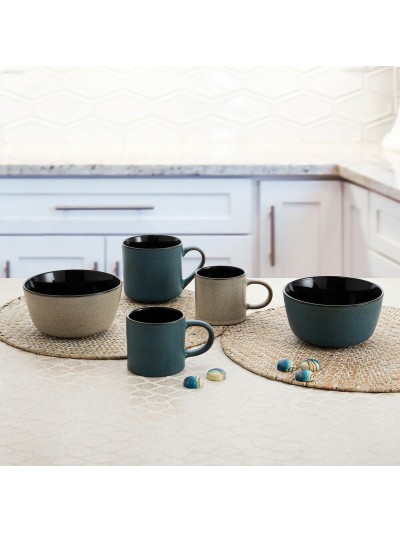 Cup Bidasoa Blue Moon Ceramic 540 ml (12 Units) (Pack 12x)