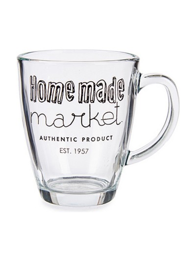 Tasse mug Market Transparent verre (320 ml) (6 Unités)