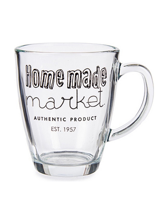 Mug Market Transparent Glass (320 ml) (6 Units)