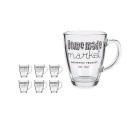 Mug Market Transparent Glass (320 ml) (6 Units)