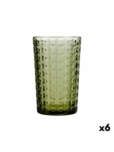 Vaso La Bouchée Alma Verde Vidrio (350 ml) (Pack 6x)