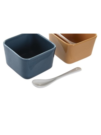 Set de Aperitivo DKD Home Decor 31 x 21 x 6 cm Porcelana Multicolor 6 Piezas