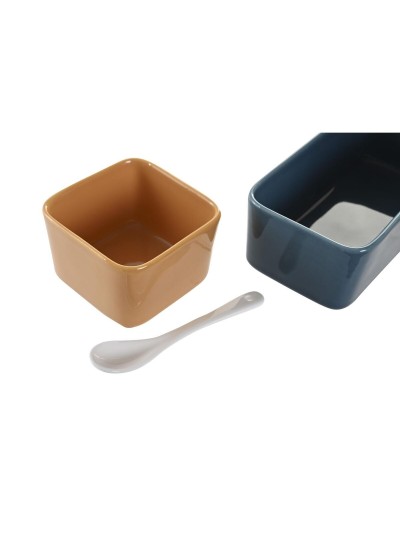 Appetizer Set DKD Home Decor Porcelain Multicolour Bamboo 5 Pieces (27 x 26 x 8 cm)