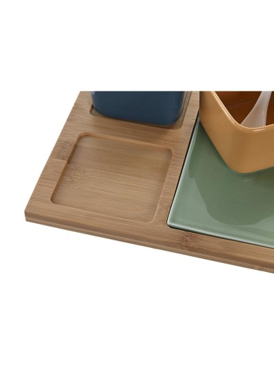 Set de Aperitivo DKD Home Decor 31 x 21 x 6 cm Porcelana Multicolor 6 Piezas