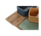 Appetizer Set DKD Home Decor Porcelain Multicolour Bamboo 5 Pieces (27 x 26 x 8 cm)