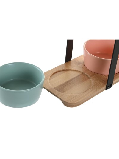 Set de Aperitivo DKD Home Decor 20 x 10,5 x 14 cm Porcelana Multicolor 3 Piezas