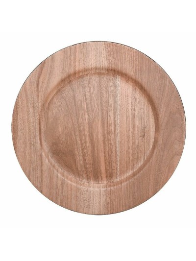 Bajo Plato Versa Marrón claro Bambú Polipropileno (33 x 33 cm)