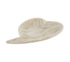 Bandeja de Aperitivos DKD Home Decor Marrón claro Natural Corazón Tropical 35 x 24 x 4 cm