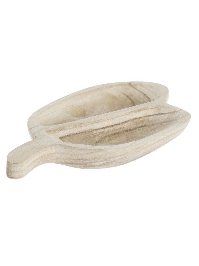 Snack tray DKD Home Decor Light brown Natural Tropical 38 x 21 x 5 cm 30 x 21 x 5 cm