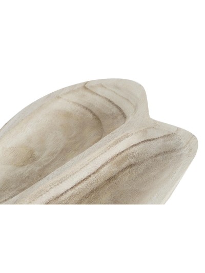 Snack tray DKD Home Decor Light brown Natural Tropical 38 x 21 x 5 cm 30 x 21 x 5 cm