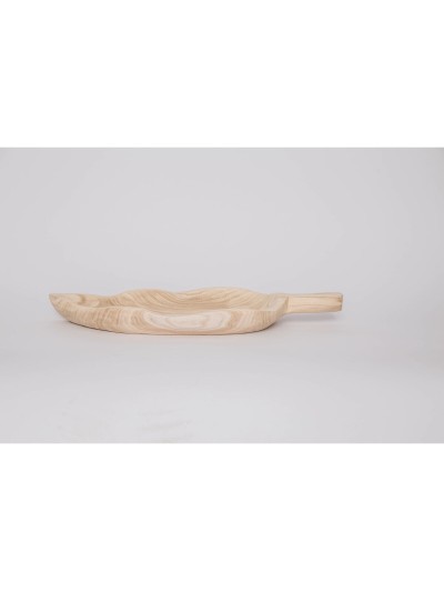 Plateau apéritif DKD Home Decor Marron Clair Naturel Tropical Feuille d'une plante 56 x 28 x 5 cm