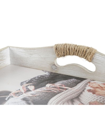 Juego de Bandejas DKD Home Decor Multicolor 40 x 30 x 6 cm Madera MDF (2 Unidades)