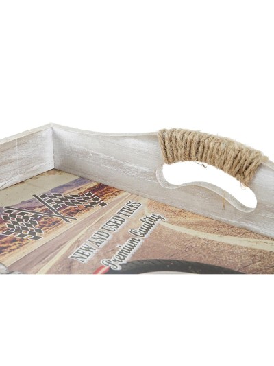 Jeux de plateaux DKD Home Decor Multicouleur Bois MDF 40 x 30 x 6 cm (2 Unités)