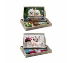 Juego de Bandejas DKD Home Decor Multicolor 40 x 30 x 6 cm Madera MDF (2 Unidades)