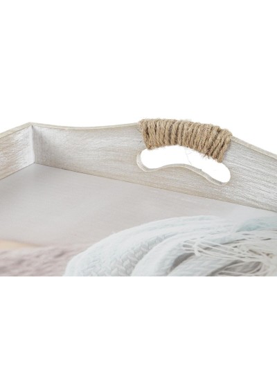 Set of trays DKD Home Decor Beige 40 x 30 x 6 cm MDF Wood (2 Units)