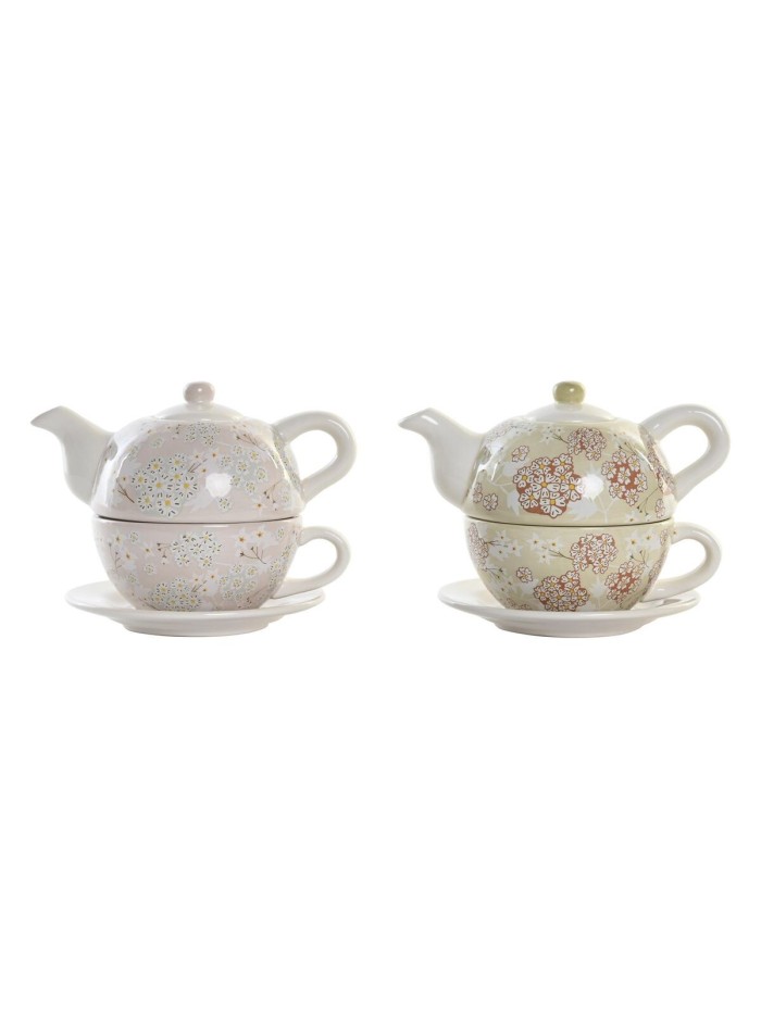 Teapot DKD Home Decor Cup 750 ml Dolomite (2 Units)