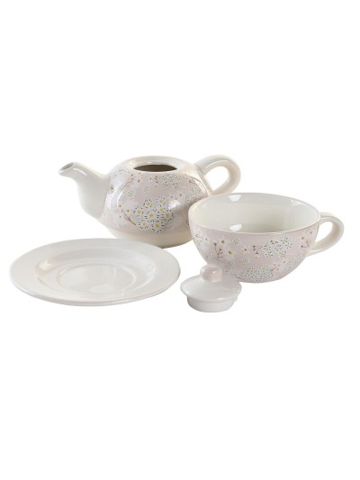 Tetera DKD Home Decor Taza 750 ml Dolomita (2 Unidades)