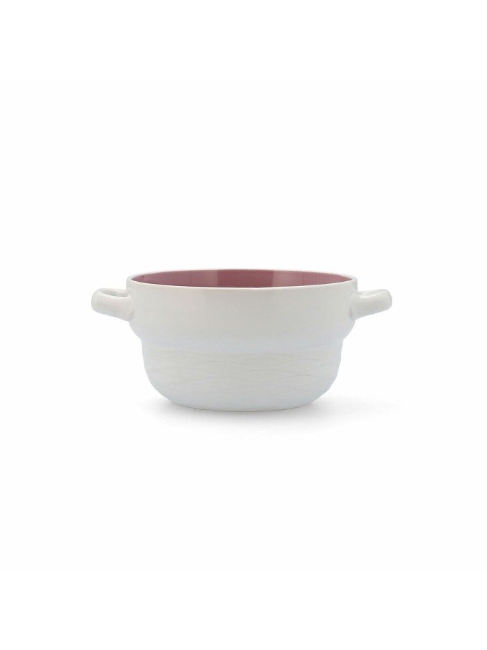 Bowl Quid Vita Peoni Pink Ceramic 500 ml (6 Units) (Pack 6x)