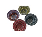 Set de sushi DKD Home Decor Multicouleur Bambou Grès Mandala Oriental 34 x 34 x 6,5 cm (12 Pièces)