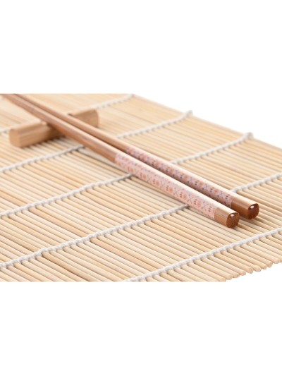 Set de Sushi DKD Home Decor 14,5 x 14,5 x 31 cm Fucsia Mandala Gres Oriental (16 Piezas)