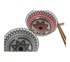 Sushi Set DKD Home Decor 30 x 21 x 7 cm Multicolour Mandala Stoneware Oriental (6 Pieces)
