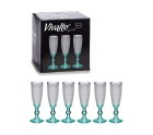Champagne glass Turquoise Points Glass 6 Units (185 ml)