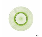 Plato de Postre Quid Viba Verde Plástico 20 cm (12 Unidades)