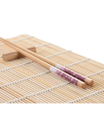 Set de sushi DKD Home Decor 14,5 x 14,5 x 31 cm Multicouleur Mandala Grès Oriental (16 Pièces)