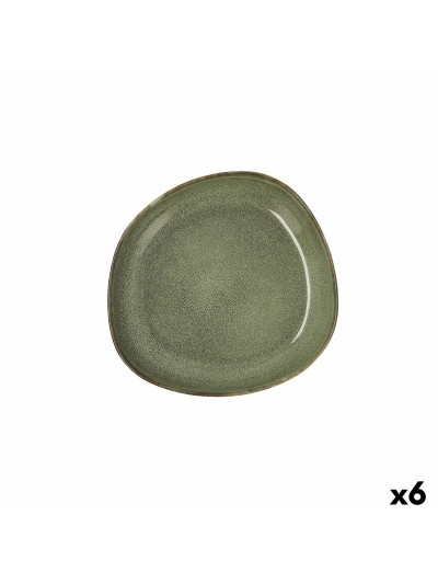 Plato Hondo Bidasoa Ikonic Cerámica Verde (20,5 x 19,5 cm) (Pack 6x)
