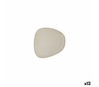 Flat plate Bidasoa Ikonic Ceramic White (14 x 13,6 cm) (Pack 12x)