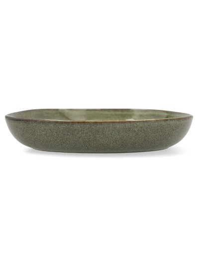 Deep Plate Bidasoa Ikonic Ceramic Green (20,5 x 19,5 cm) (Pack 6x)