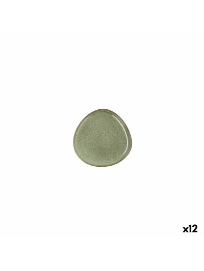 Plato Llano Bidasoa Ikonic Cerámica Verde (11 x 11 cm) (Pack 12x)