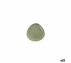 Plato Llano Bidasoa Ikonic Cerámica Verde (11 x 11 cm) (Pack 12x)