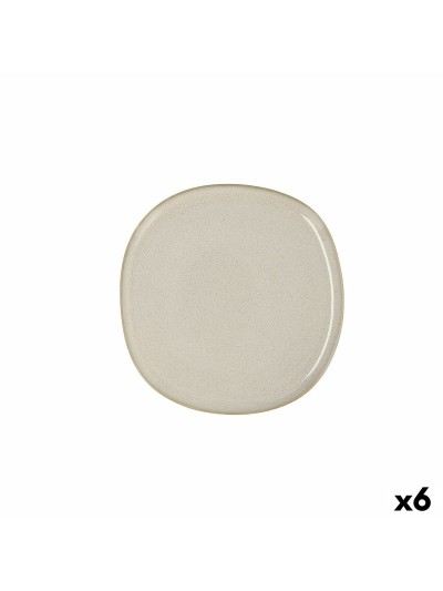 Plato Llano Bidasoa Ikonic Cerámica Blanco (20,2 x 19,7 cm) (Pack 6x)