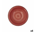 Bol Quid Vita Cerámica Rojo (18 cm) (Pack 6x)