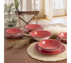 Bol Quid Vita Cerámica Rojo (18 cm) (Pack 6x)