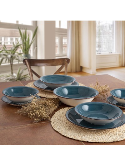 Bowl Quid Vita Ceramic Blue (18 cm) (Pack 6x)