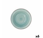 Bol Quid Vita Aqua Cerámica Azul Ø 18 cm (6 Unidades)